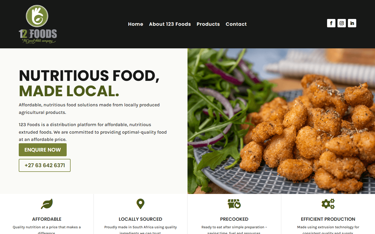 123 Foods website