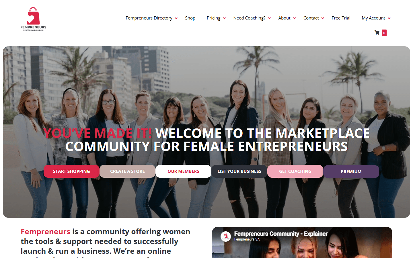 Fempreneurs website