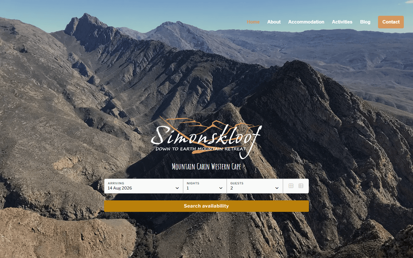 Simonskloof Retreat website