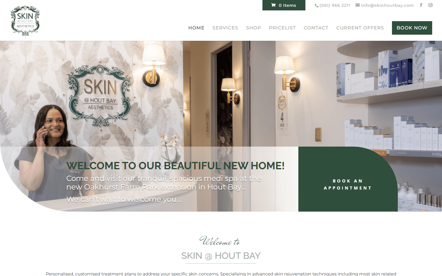 Skin Hout Bay website