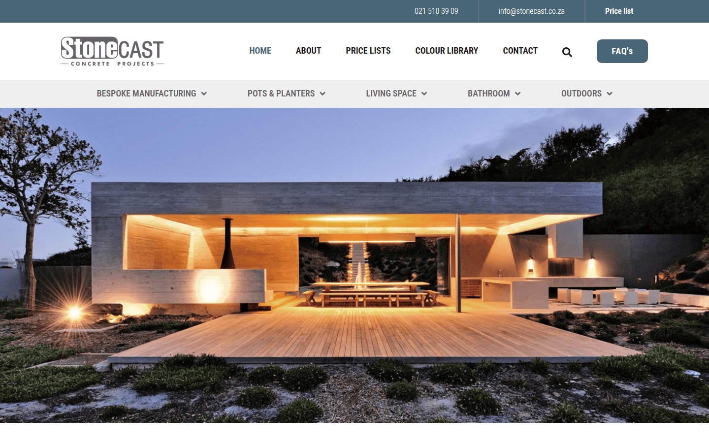 Stone Cast website