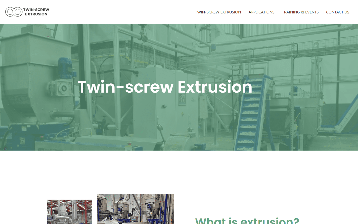 Twin Screw Extrusion website